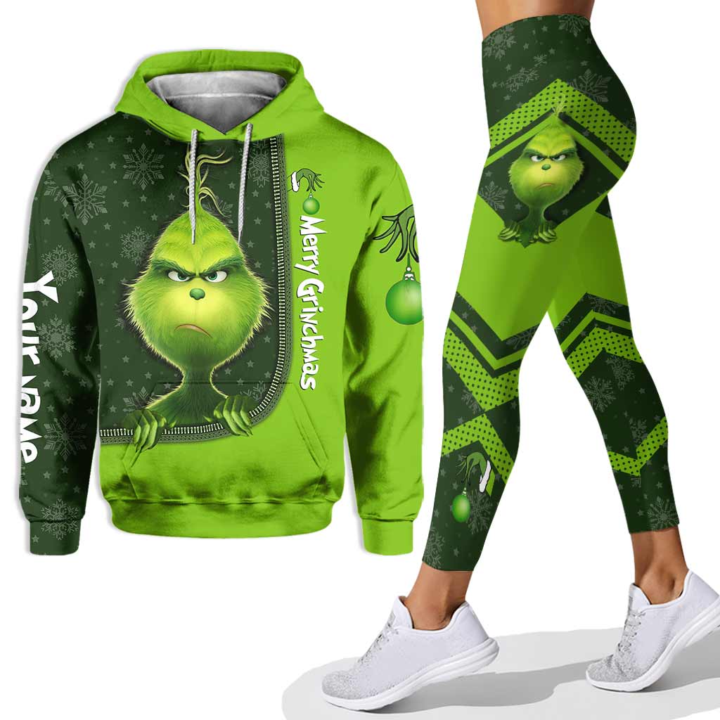 Joyeux Noël ! - Sweat à capuche et legging personnalisés avec étole de Noël