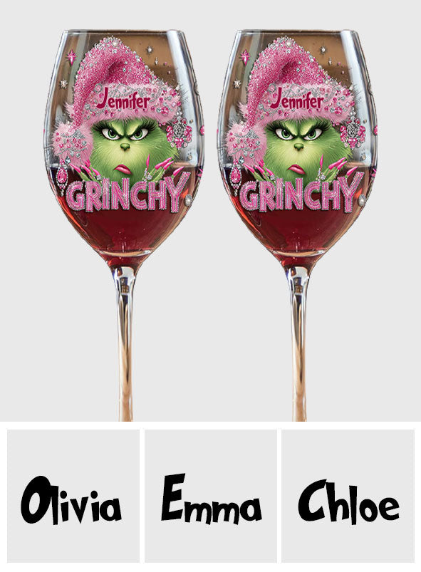 Drink Up, Grinches - Personalized Stole Christmas Wine Glass With Long Stem