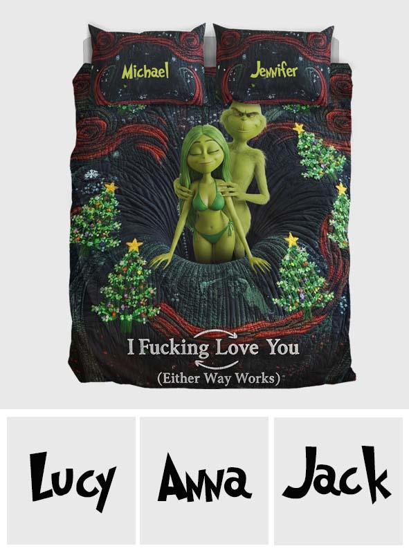 Grumpy Xmas - Personalized Stole Christmas Bedding Set