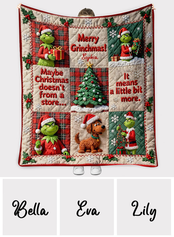 Merry Christmas - Personalized Stole Christmas Blanket