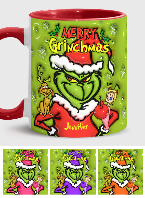 Merry Grinchmas - Personalized Stole Christmas Accent Mug