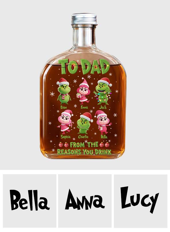 From Reasons You Drink - Personalized Stole Christmas Wine Bottle