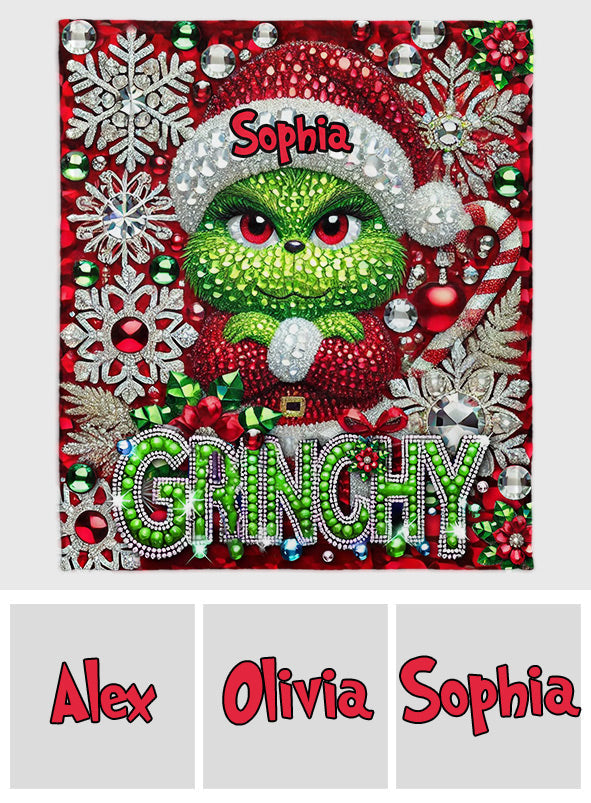 Merry Grinchmas - Personalized Stole Christmas Blanket