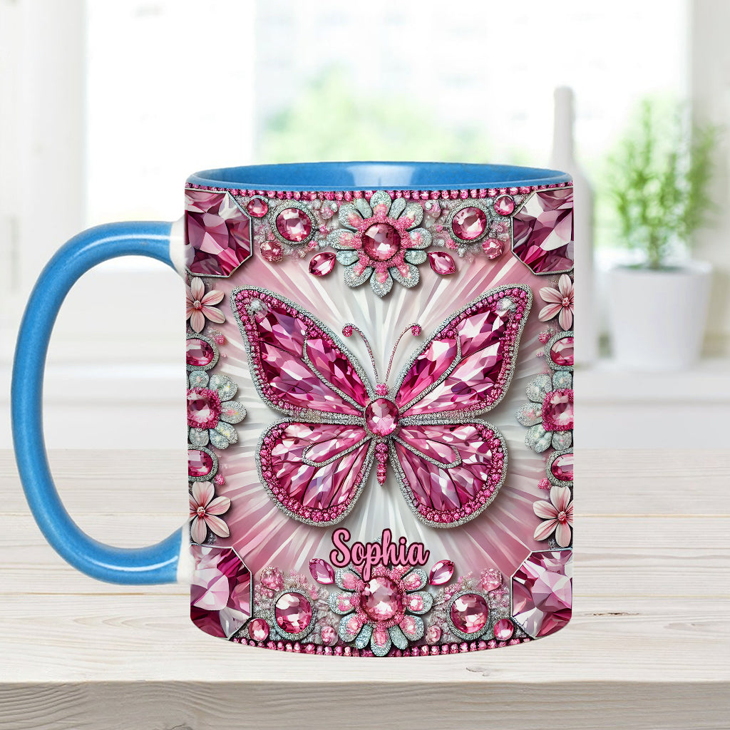 Beautiful Creatures - Personalized Butterfly Accent Mug