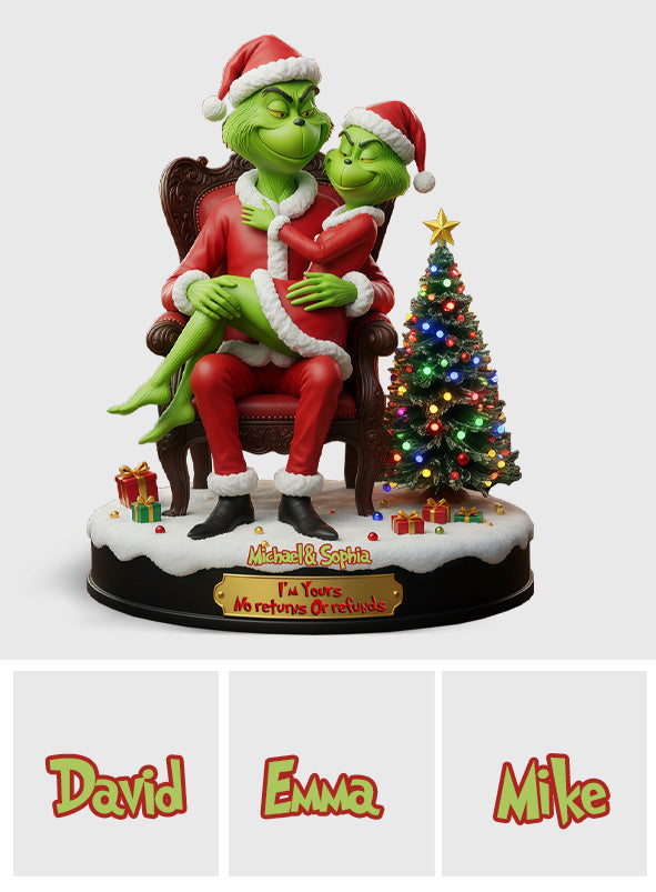 Je suis à toi. Ni retour ni remboursement. - Étole de Noël personnalisée, plaque acrylique sur mesure.