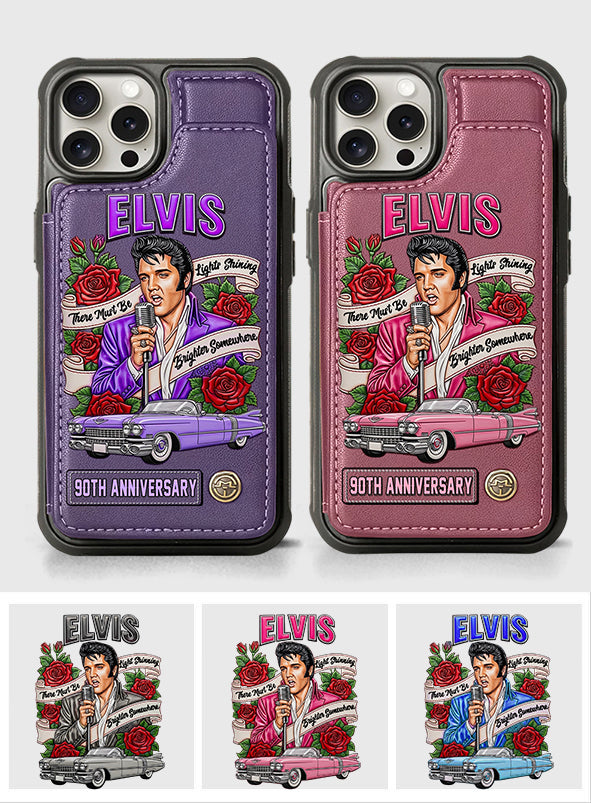 Il doit y avoir des lumières qui brillent plus fort quelque part - Étui portefeuille personnalisé pour téléphone King of Rock and Roll