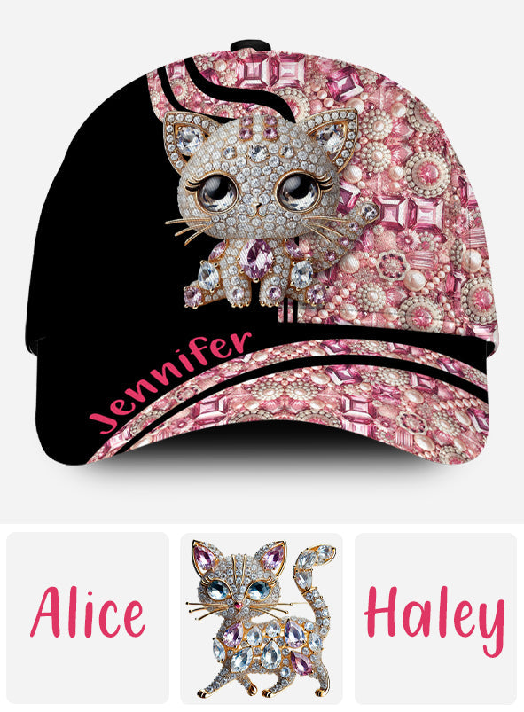 Juste une fille qui aime les chats - Casquette classique personnalisée avec un chat