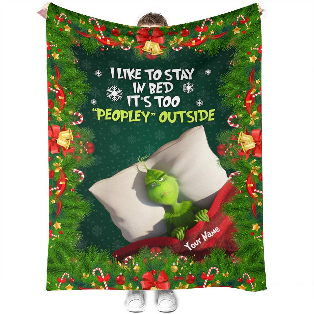 Il y a trop de monde dehors - Couverture de Noël étole personnalisée