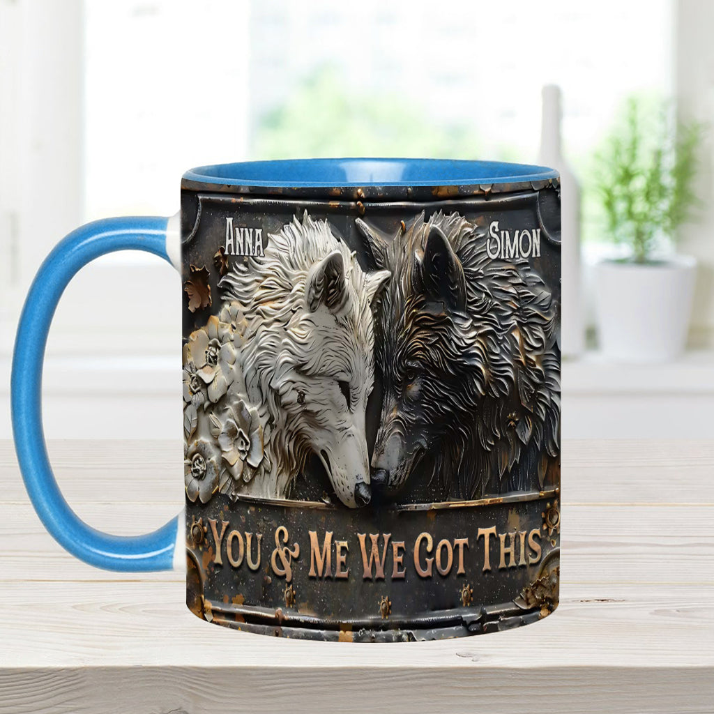 Toi et moi, on gère ! - Mug personnalisé avec motif loup