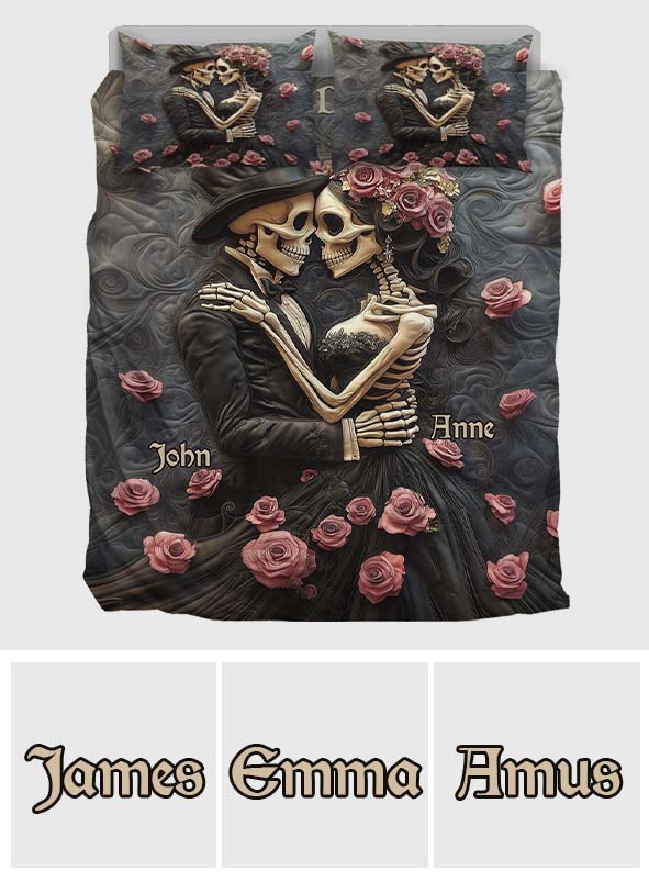 Till Death Do Us Part - Personalized Skull Bedding Set