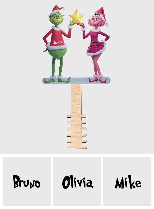 Merry Grinchmas - Personalized Stole Christmas Tree Topper