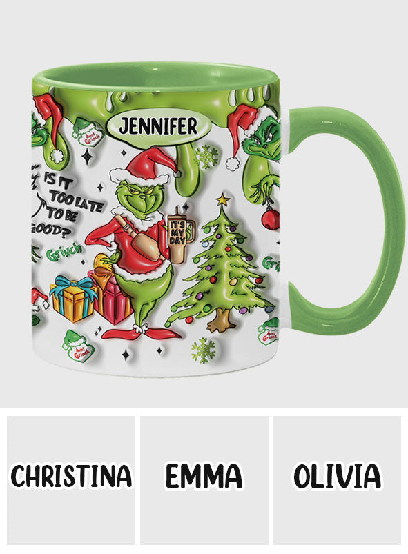 Is It Too Late To Be Good - Personalized Stole Christmas Accent Mug