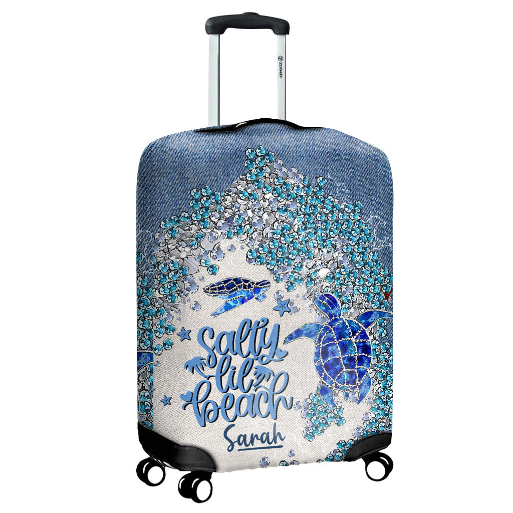 Turtle Bling - Personalized Turtle Luggage Cover