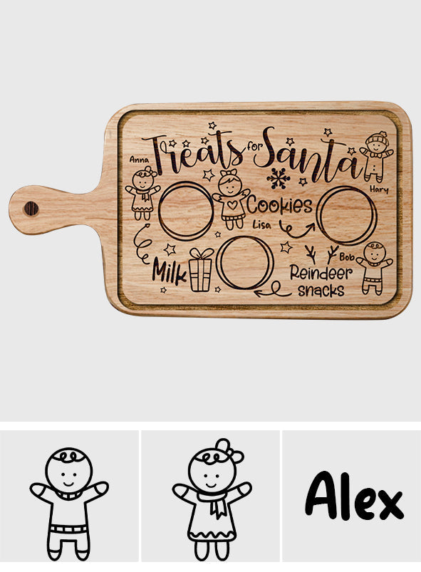 Treats For Santa - Personalized Family Cutting Board