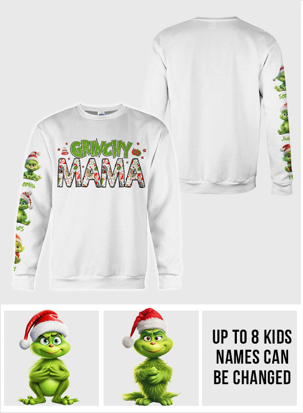 Maman Grinch - T-shirt personnalisé « Fou de Noël »