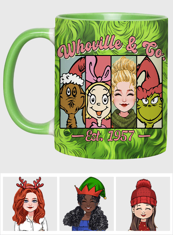 Mug décoratif de Noël Green Mischief - Stole personnalisé