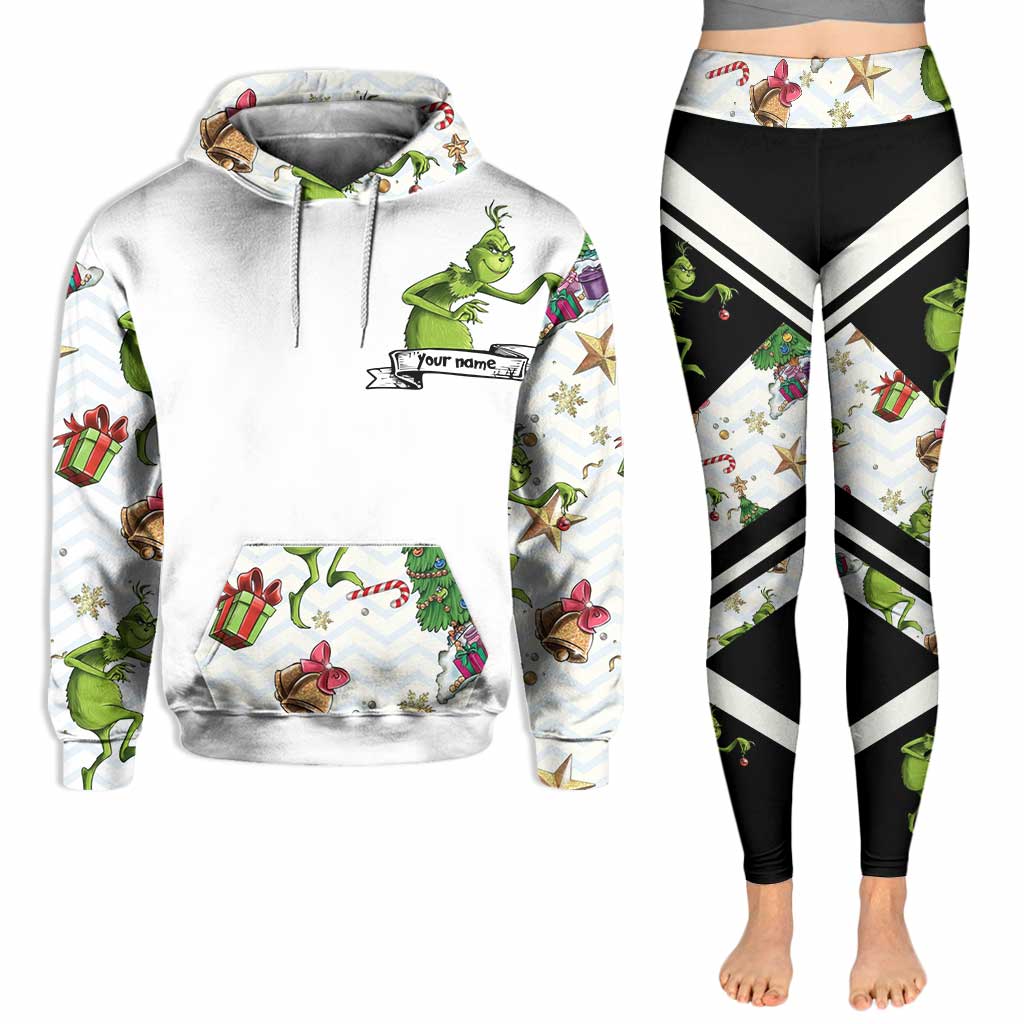 Sois toi-même - Sweat à capuche et legging personnalisés avec étole de Noël