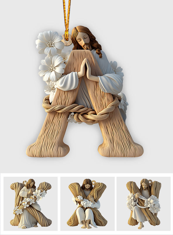 Holly Letter Ornament - Personalized Christian Ornament