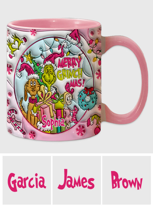 Joyeux Grinchmas - Mug personnalisé avec étole de Noël
