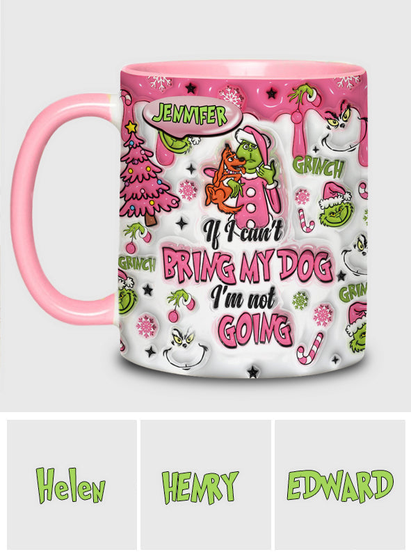 Si je ne peux pas emmener mon chien - Mug personnalisé à motif étole de Noël