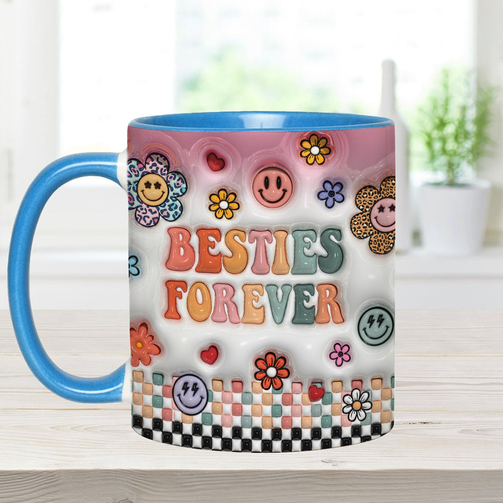 Meilleures amies pour toujours - Mug personnalisé Bestie Forever Floral