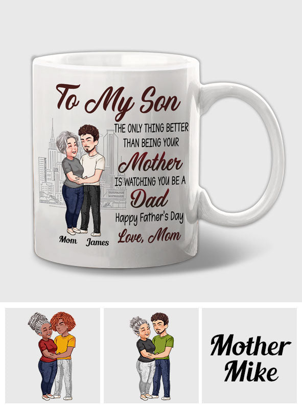 Bonne fête des pères, mon fils ! - Mug personnalisé pour papa