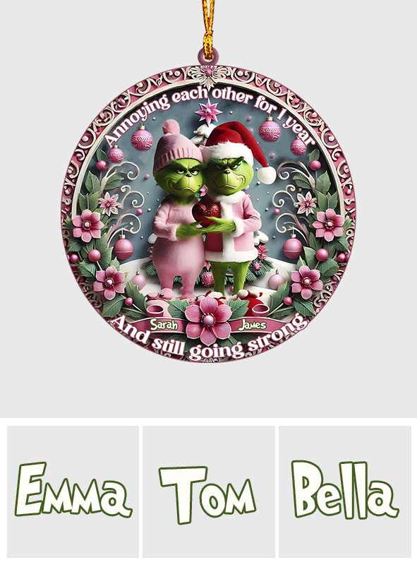 S'agacer mutuellement - Ornement de Noël personnalisé en forme d'étole