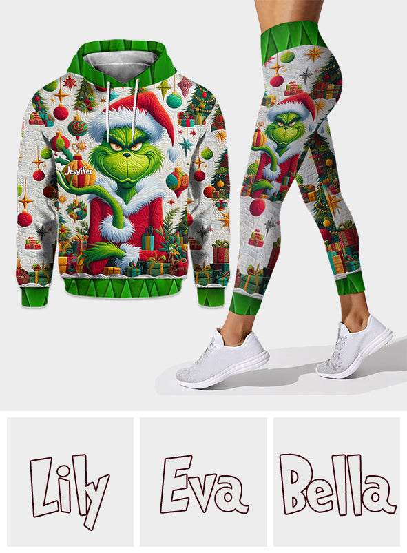 Merry Grinchmas - Personalized Stole Christmas Hoodie and Leggings