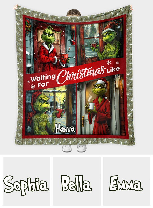 En attendant Noël - Couverture de Noël personnalisée