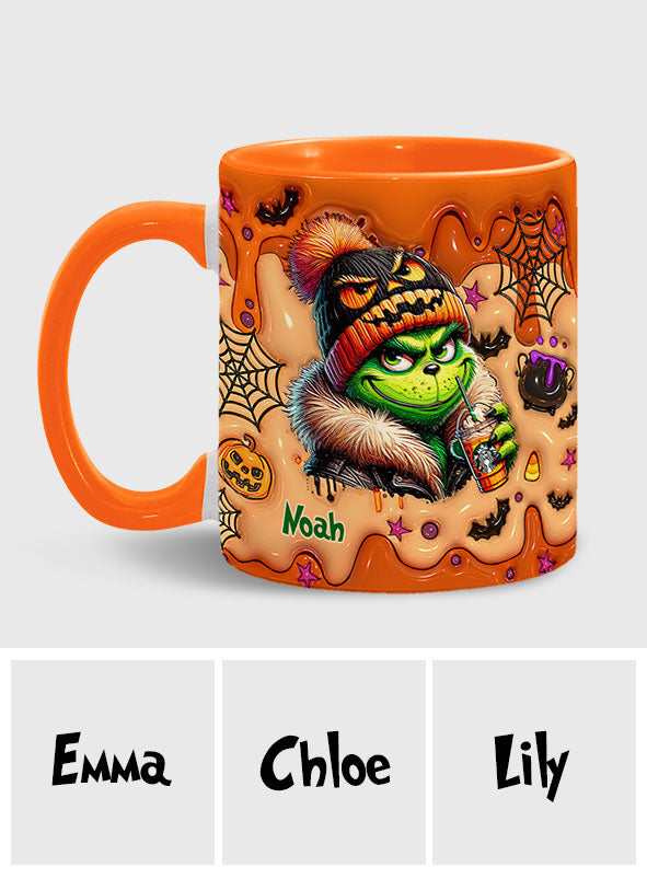 Mug décoratif vert Halloween - Étole de Noël personnalisée