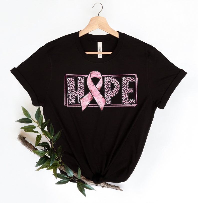 T-shirt « Hope », T-shirt ruban rose, T-shirt et sweat à capuche de sensibilisation au cancer du sein 0924