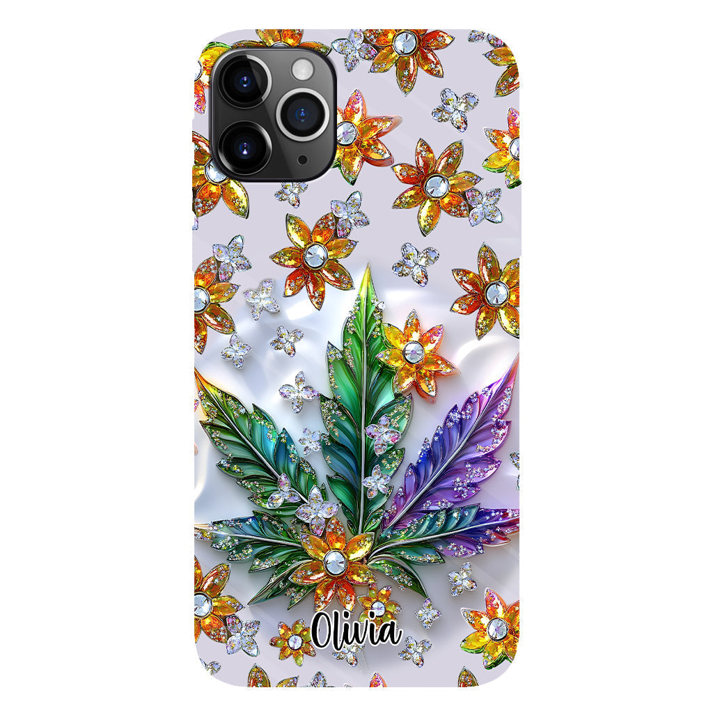 Belle feuille - Coque de téléphone personnalisée avec motif cannabis