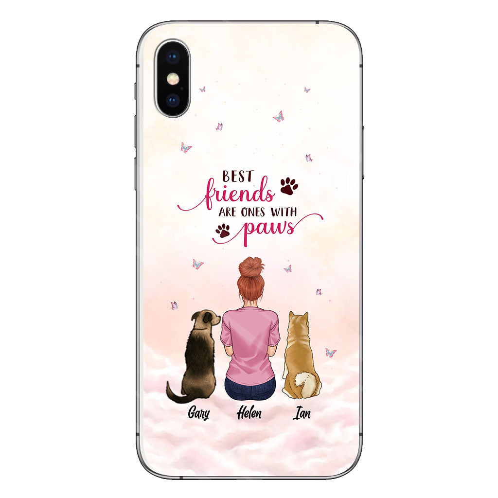 Les meilleurs amis sont ceux qui ont des pattes - Coque de téléphone transparente personnalisée pour chien