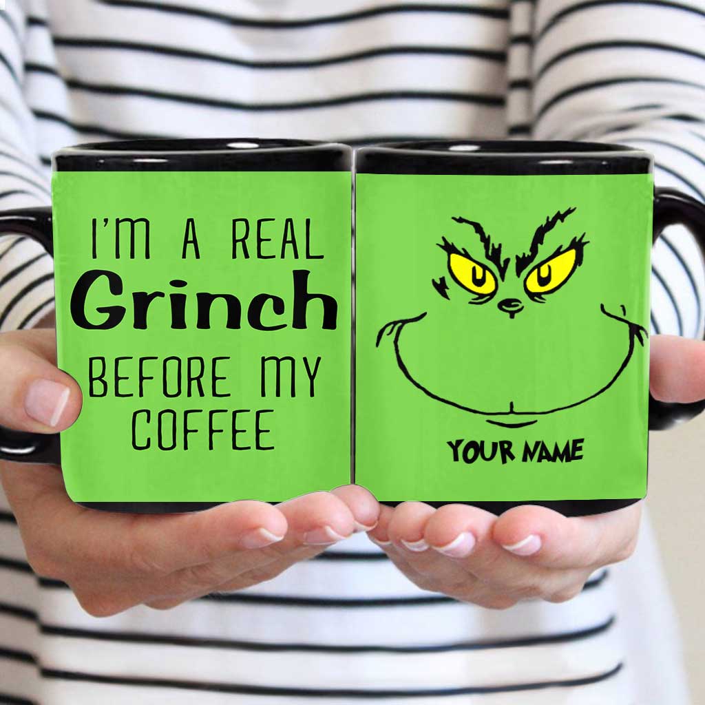Avant mon café - Mug étole de Noël personnalisé