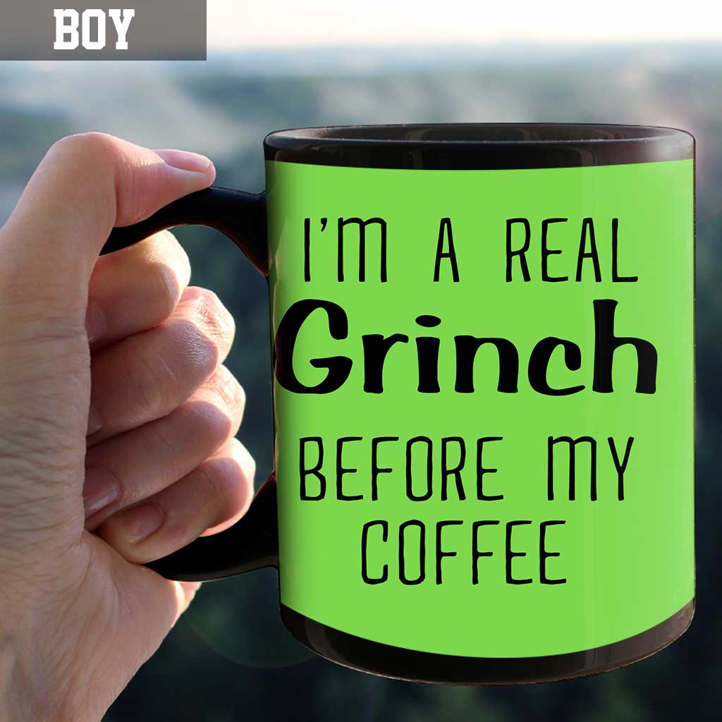 Avant mon café - Mug étole de Noël personnalisé