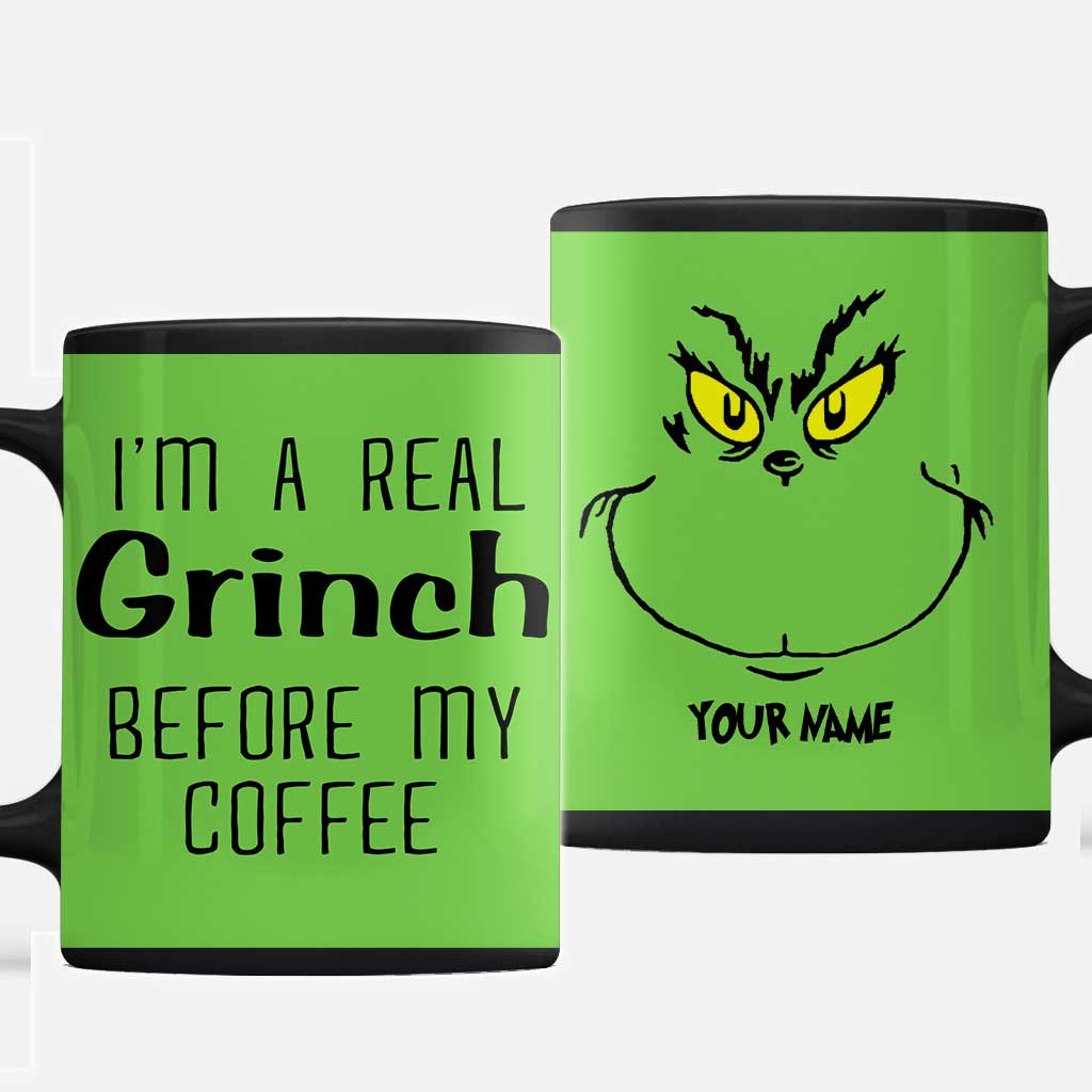 Avant mon café - Mug étole de Noël personnalisé