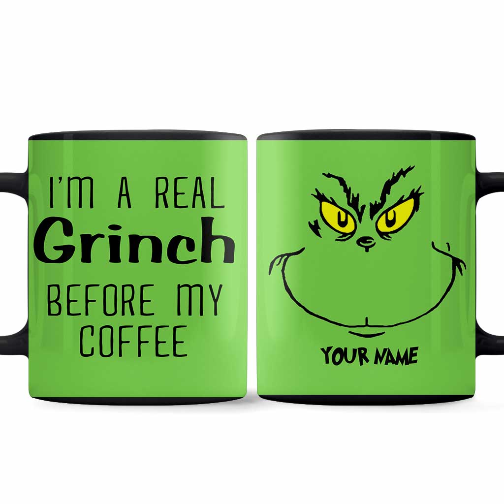 Avant mon café - Mug étole de Noël personnalisé