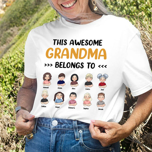 Ce super grand-père appartient à grand-mère - T-shirt et sweat à capuche personnalisés pour la fête des mères
