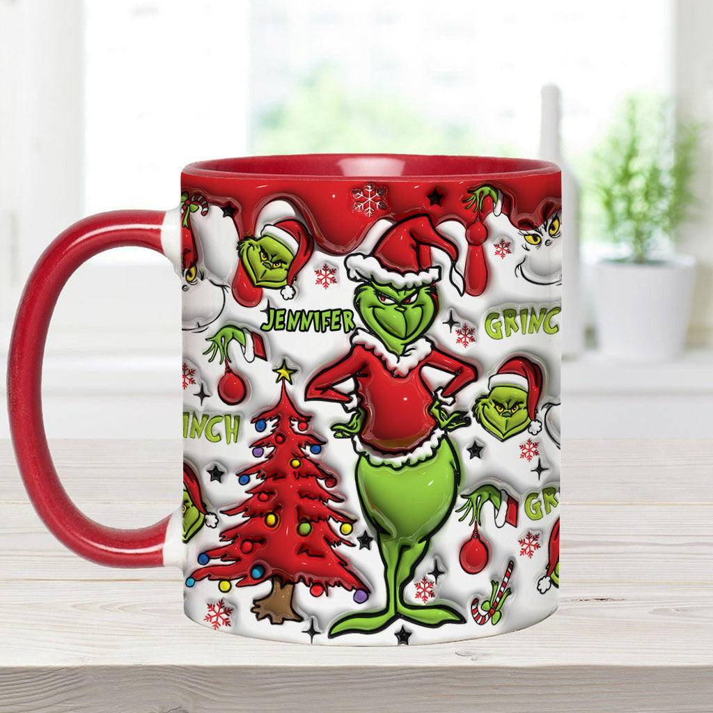 Mug décoratif rouge Noël - Étole de Noël personnalisée