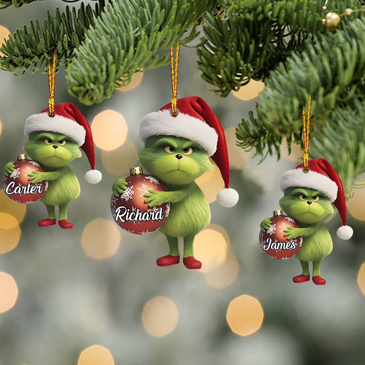 Adorable personnage vert - Étole de Noël personnalisée