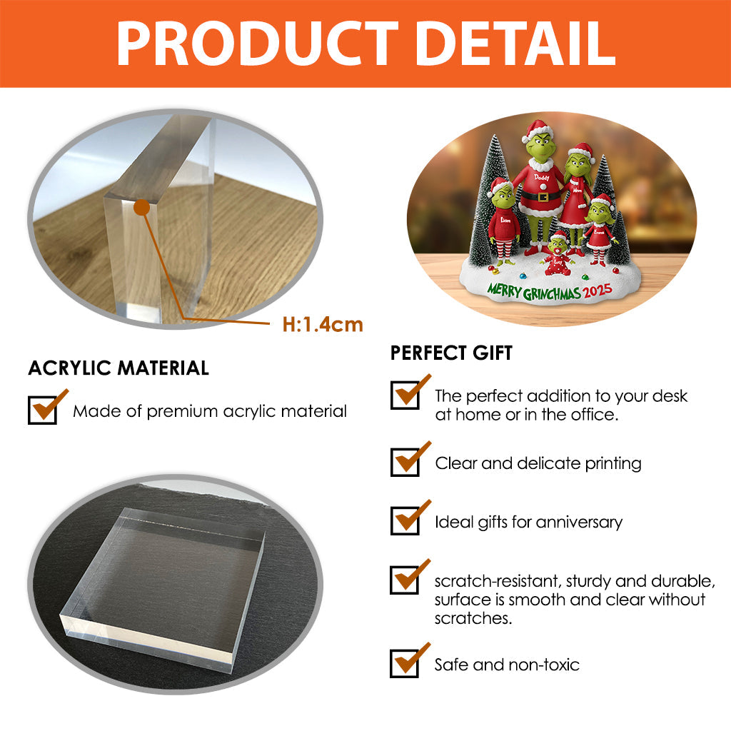 Merry Greenmas 2025 - Personalized Stole Christmas Custom Shaped Acrylic Plaque