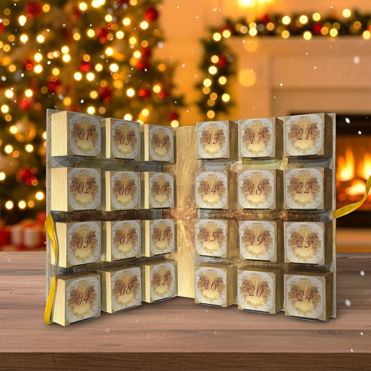 The King Of Rock And Roll - Personalized King of Rock and Roll Folded Advent Calendar With Ornaments