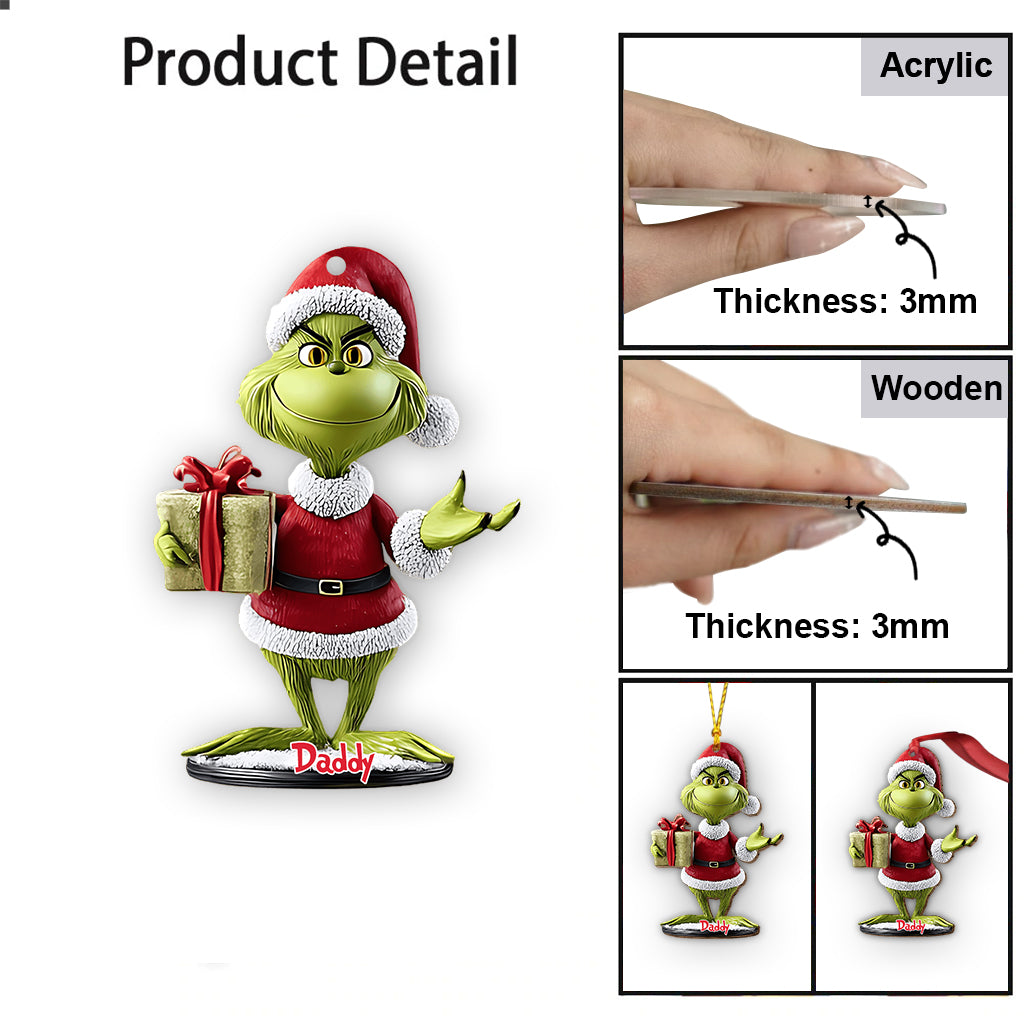 Monstre Vert avec Cadeau - Étole de Noël personnalisée