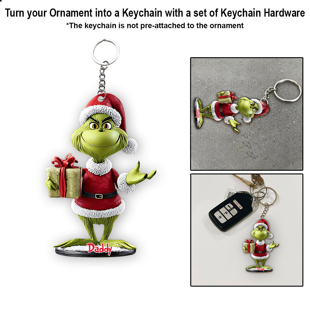 Monstre Vert avec Cadeau - Étole de Noël personnalisée