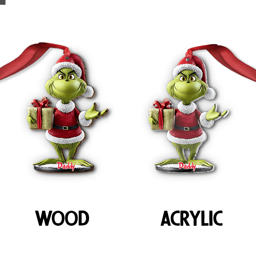 Monstre Vert avec Cadeau - Étole de Noël personnalisée