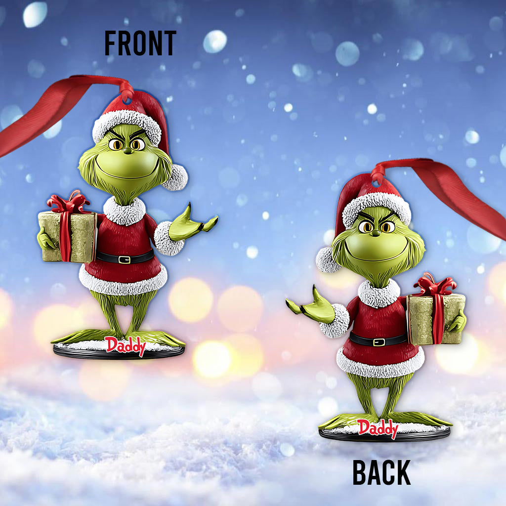 Monstre Vert avec Cadeau - Étole de Noël personnalisée