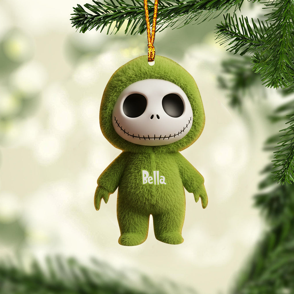 Ornement de Noël personnalisé « Christmas Friends Green Nightmare » - Étole de Noël