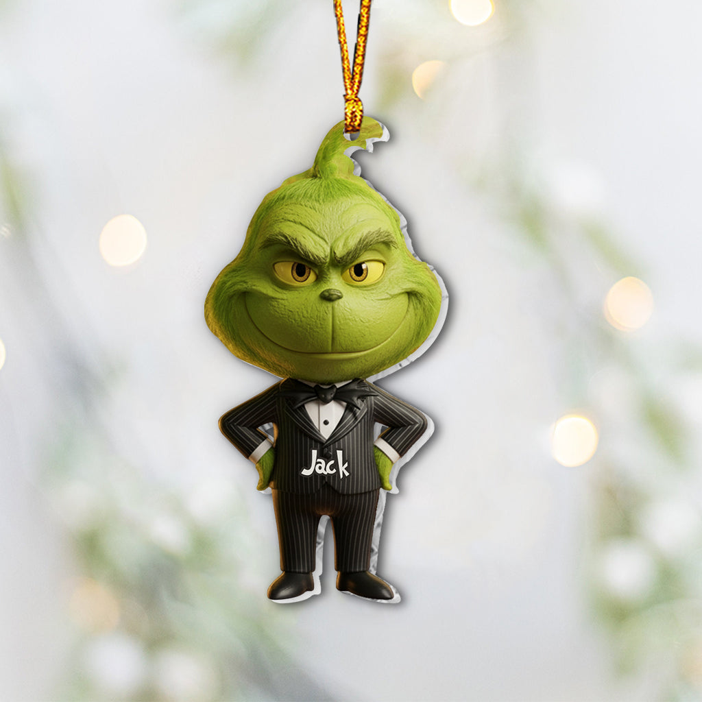 Ornement de Noël personnalisé « Christmas Friends Green Nightmare » - Étole de Noël