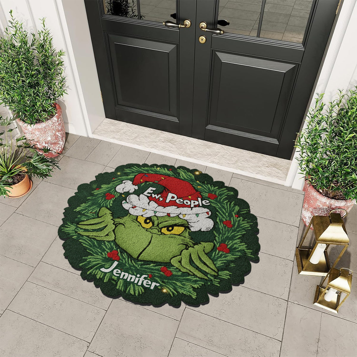 Ew, People - Personalized Stole Christmas Non-Slip Tufted Rug