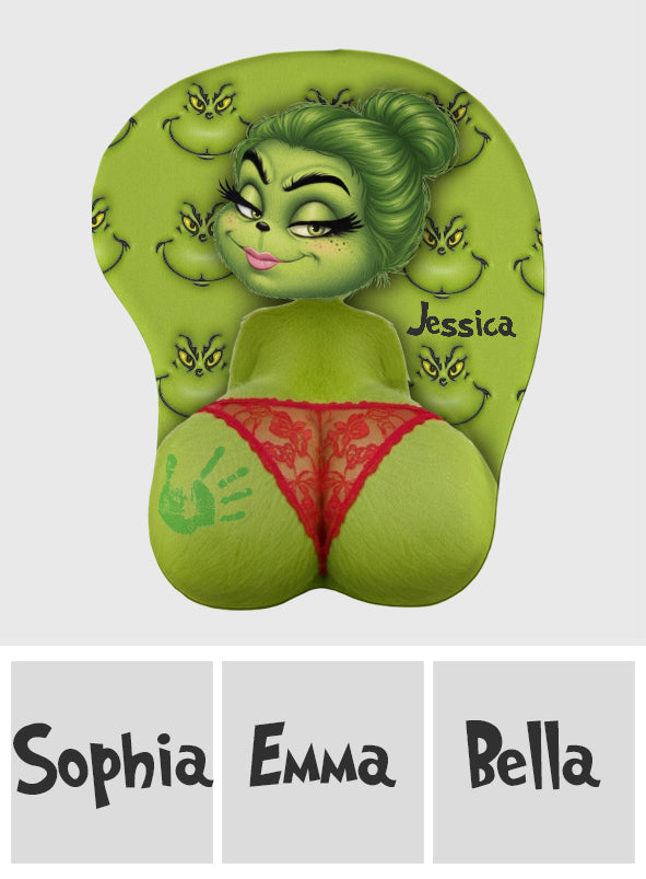 Tapis de souris 3D personnalisé « Étole de Noël » inspiré du film Green Creature